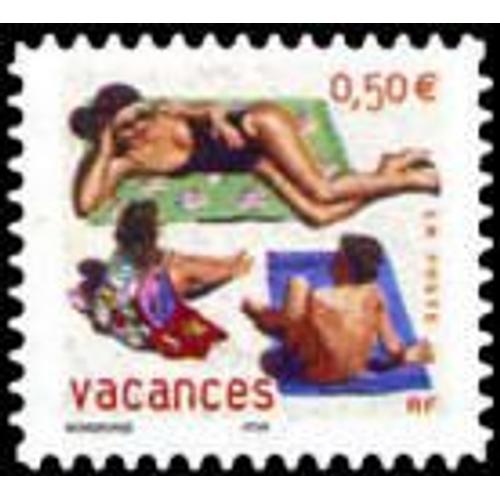 Timbre Pour Vacances : Plage Année 2003 N° 3577 Yvert Et Tellier Luxe