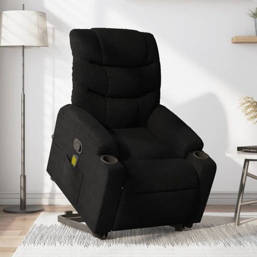 Vidaxl Fauteuil De Massage Inclinable Noir Tissu