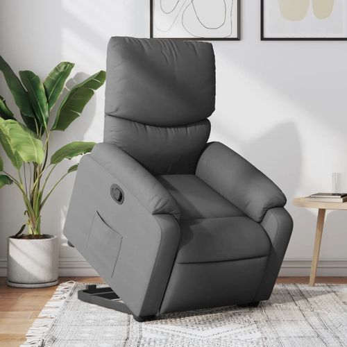 Vidaxl Fauteuil Inclinable Gris Foncé Tissu