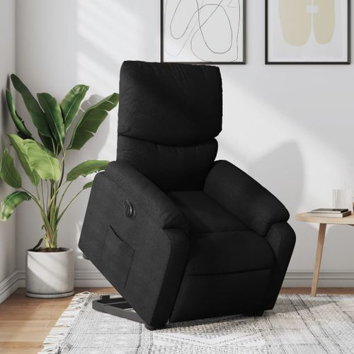 Vidaxl Fauteuil Inclinable Électrique Noir Tissu