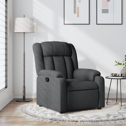 Vidaxl Fauteuil Inclinable Gris Foncé Tissu