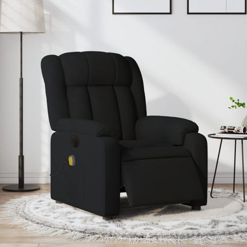 Vidaxl Fauteuil De Massage Inclinable Électrique Noir Tissu