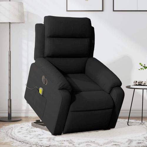 Vidaxl Fauteuil Inclinable De Massage Électrique Noir Velours