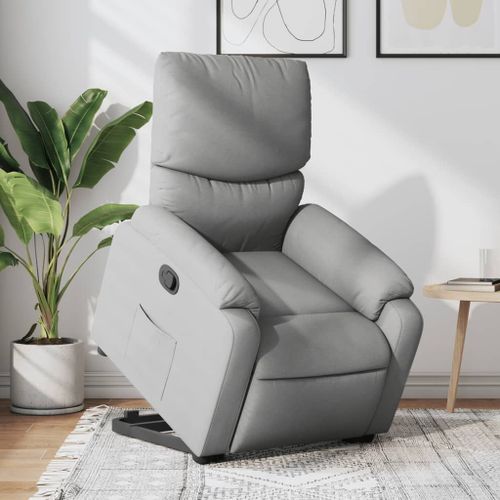 Vidaxl Fauteuil Inclinable Gris Clair Tissu