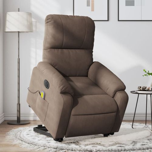 Vidaxl Fauteuil Inclinable De Massage Électrique Marron
