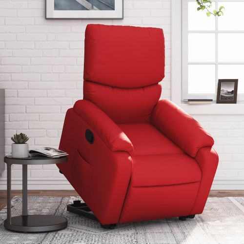 Vidaxl Fauteuil Inclinable Rouge Similicuir