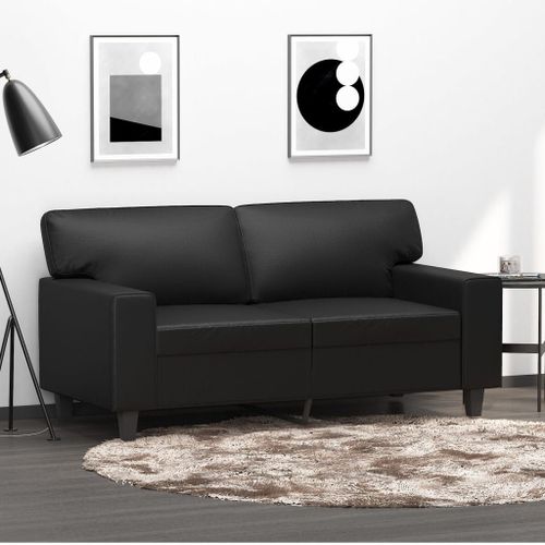 Vidaxl Canapé À 2 Places Noir 120 Cm Similicuir