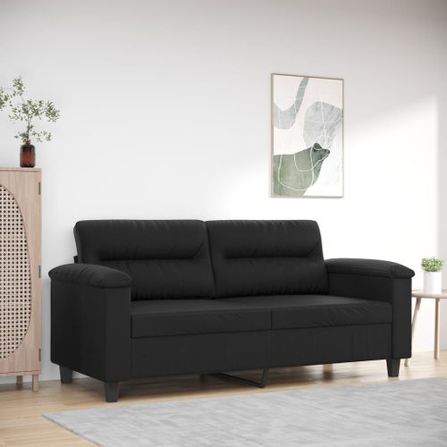 Vidaxl Canapé À 2 Places Noir 140 Cm Similicuir