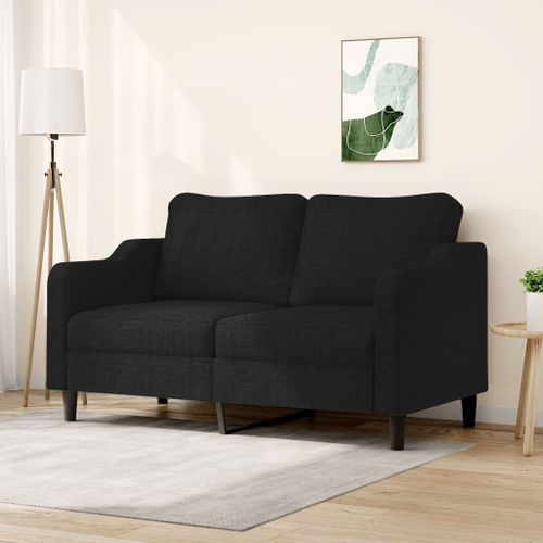 Vidaxl Canapé À 2 Places Noir 140 Cm Tissu