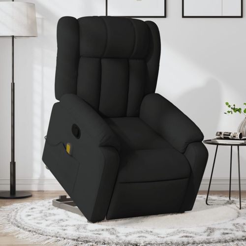 Vidaxl Fauteuil De Massage Inclinable Noir Tissu