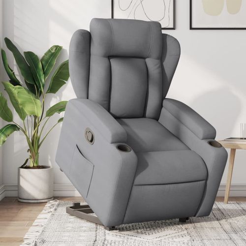 Vidaxl Fauteuil Inclinable Gris Clair Tissu