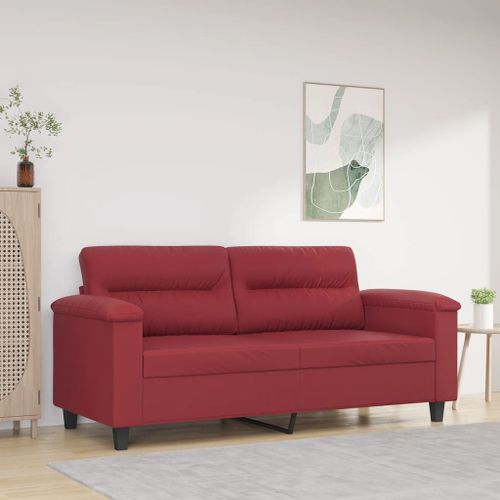 Vidaxl Canapé À 2 Places Rouge Bordeaux 140 Cm Similicuir