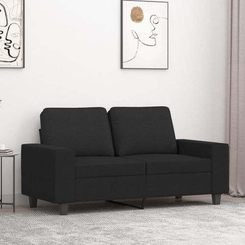 Vidaxl Canapé À 2 Places Noir 120 Cm Tissu