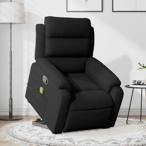 Vidaxl Fauteuil De Massage Inclinable Noir Velours