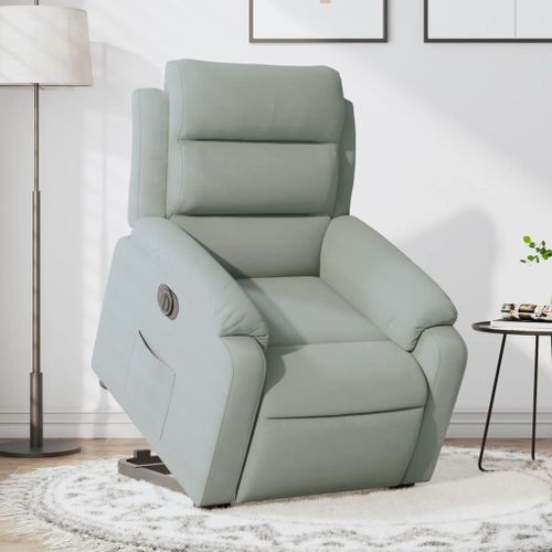 Vidaxl Fauteuil Inclinable Électrique Gris Clair Velours