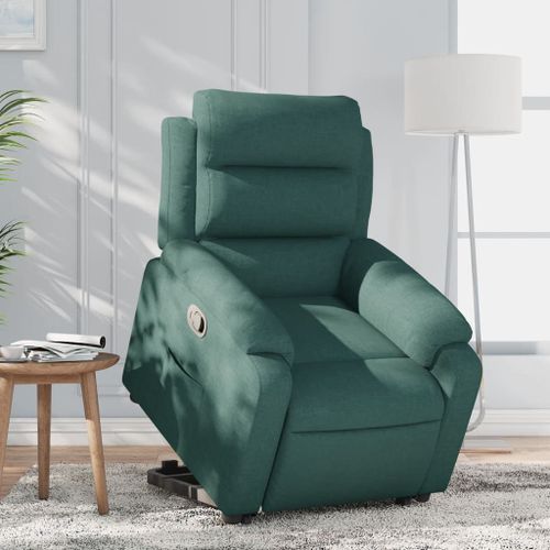 Vidaxl Fauteuil Inclinable Vert Foncé Tissu