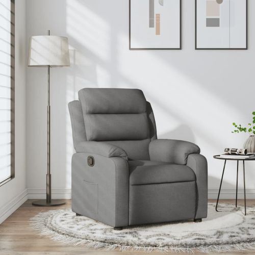 Vidaxl Fauteuil Inclinable Gris Foncé Tissu