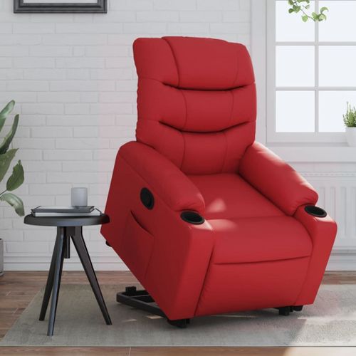 Vidaxl Fauteuil Inclinable Électrique Rouge Similicuir