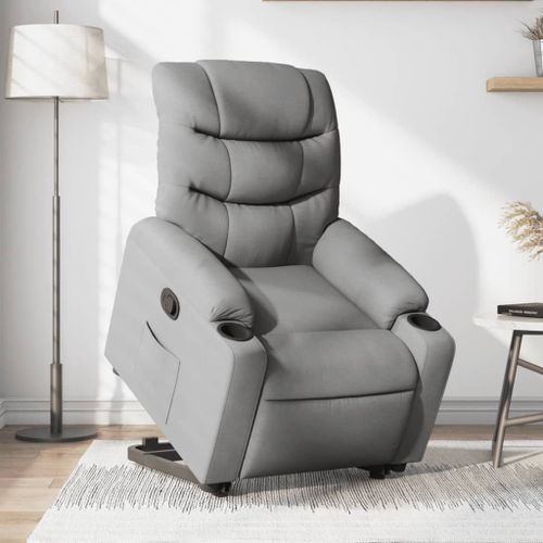 Vidaxl Fauteuil Inclinable Gris Clair Tissu