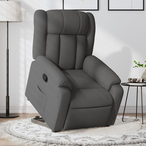 Vidaxl Fauteuil Inclinable Gris Foncé Tissu