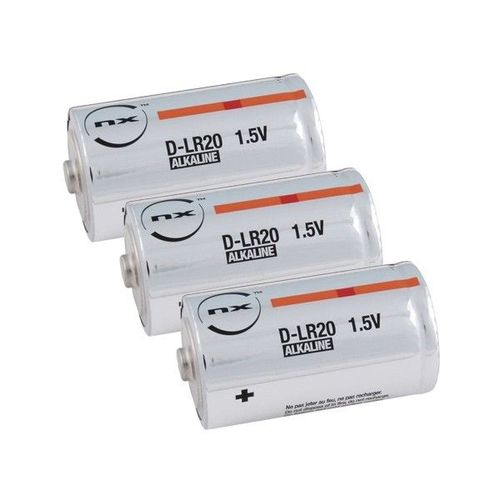 Lot de 3 piles LR20 pour sirène autonome