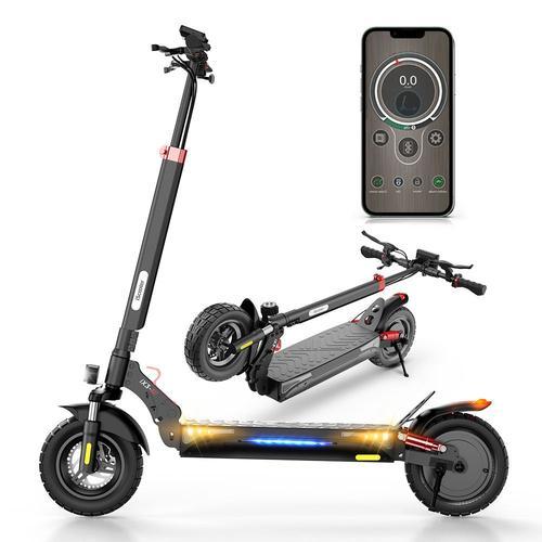 Trottinette Electrique Iscooter Ix3 - 10 Pouces Pneus Tout-Terrain Plié Batterie 10ah 800w Vitesse Maximale De 40km/H Portée De 40km Avec App, Double Absorption Chocs Avant Arrière, Noir