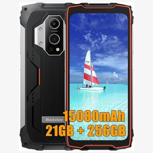 Téléphone Portable Incassable Blackview BV9300 G99 12Go+256Go 15080mAh 50MP IP68 Face ID Dual SIM - Orange