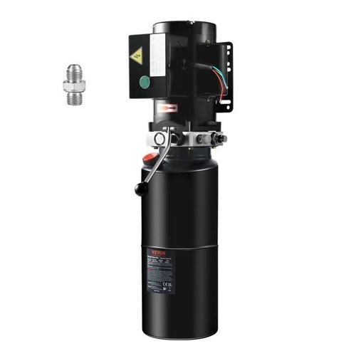 Pompe Hydraulique - Vevor - Groupe Hydraulique Ac 220v 9,5l Simple Effet Pour Camion À Benne Basculante