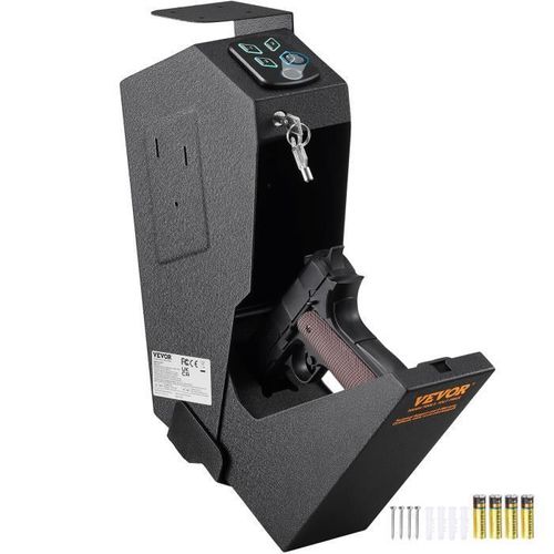 Coffre-Fort de Pistolet - VEVOR - Coffre-Fort pour 1 Pistolet Coffre-Fort Biométrique Triple Déverrouillage