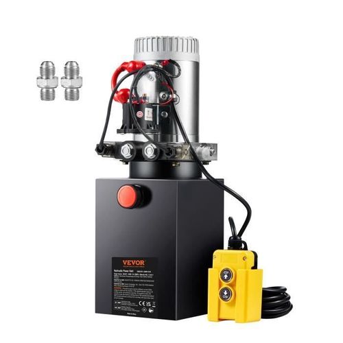 Pompe Hydraulique 12 V - Vevor - Pompe Hydraulique Dc 12v 6l Groupe Hydraulique Double Effet Camion-Benne
