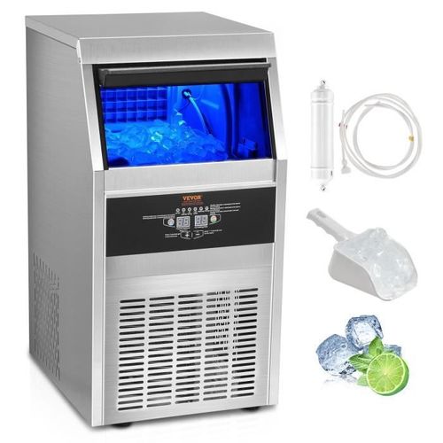 Machine à Glaçons - VEVOR - Machine à Glaçons Commerciale 41kg/24h Auto-Nettoyant 45 Bacs Bar Maison