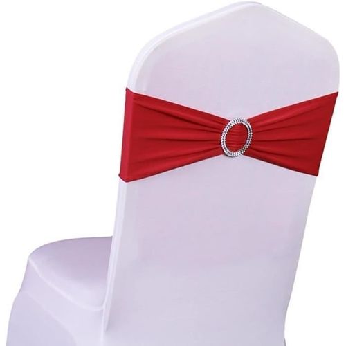 Td® 50 Pcs Noeuds De Chaise Elastique Pas Besoin D'être Lié Décoration Mariage Housse De Chaise Élastique De Mariage D'hôtel