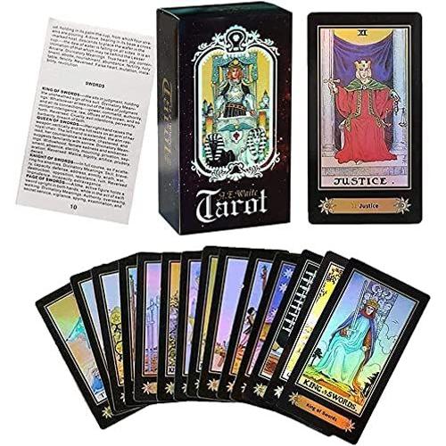 78 Pièces Cartes De Tarot Méthodes Inédites De Tirage Jeu De Tarot Divinatoire à Découvrir 