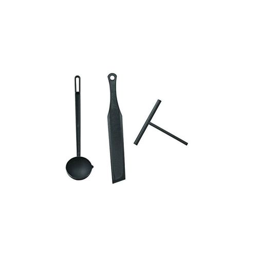 3 ustensiles à crêpes - Noir