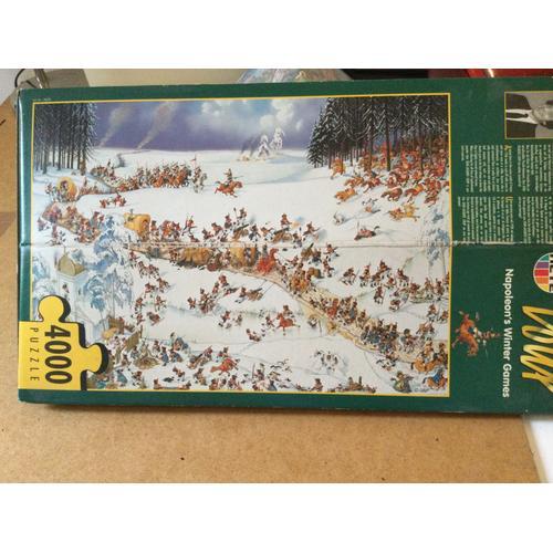 Puzzle Heye Winter Games Loup Rare 96 X 136 De 4000 Pièces Fabriqué Entre 1990 & 1995