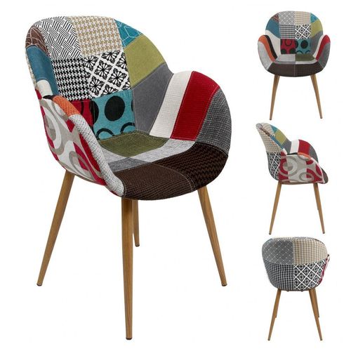 Fauteuil Patchwork - Oscar - L 58 X P 55 X H 84