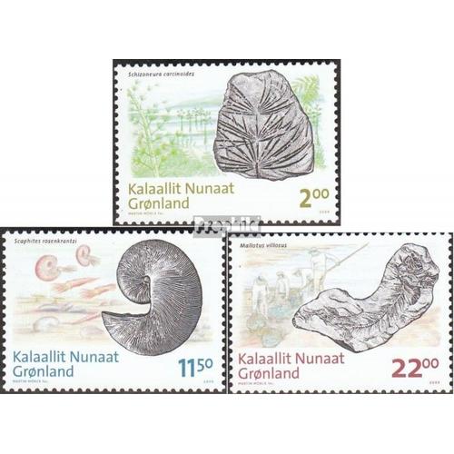 Danemark-Groenland 529-531 (Édition Complète) Neuf 2009 Du Groenland Fossilienfunde