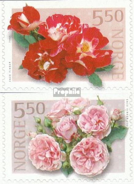 Norvège 1392do-1393do (Complète.Edition.) Neuf Avec Gomme Originale 2001 Roses