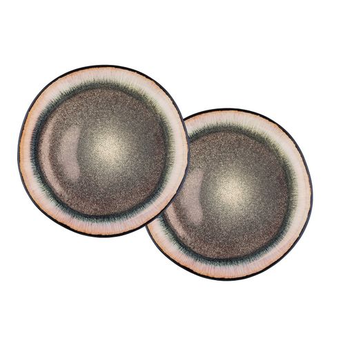 Plateau De Service Iris Ø32cm - 2 Pièces - Marron Sauvage