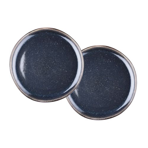 Plateau De Service Iris Ø32cm - 2 Pièces - Bleu Nuit