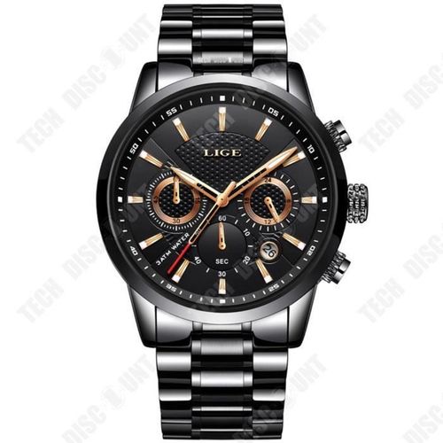 Td® Montre À Quartz Pour Homme, Montre Étanche 3atm, Montre Professionnelle Avec Acier Anoxydable