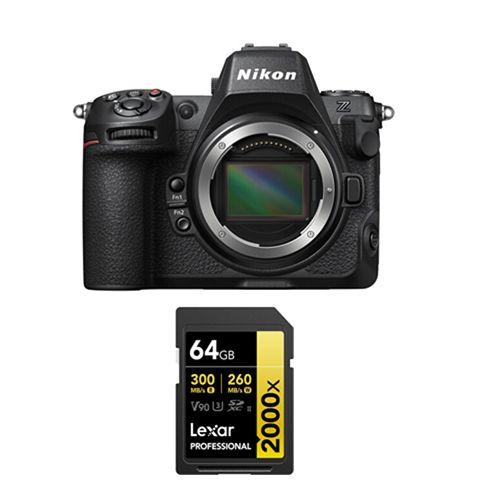 Nikon Z8 Boîtier+ Lexar 2000x UHS-II 64 Go carte mémoire SDXC professionnelle
