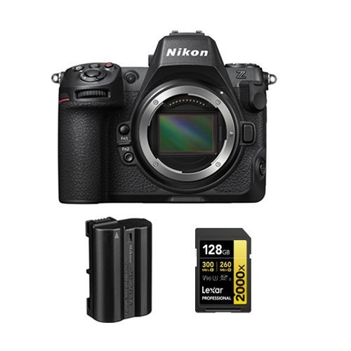 Nikon Z8 Boîtier+Nikon EN-EL15c batterie+Lexar 128 Go carte mémoire SDXC professionnelle 2000x UHS-II