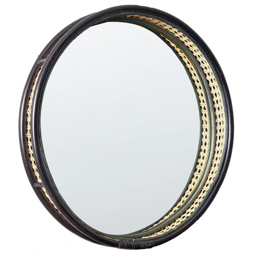Miroir DAKSA Rotin Noir