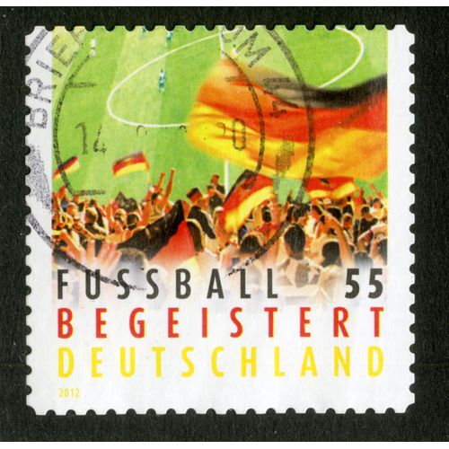 Timbre Oblitéré Deutschland, Fussball Begeistert, 2012, 55