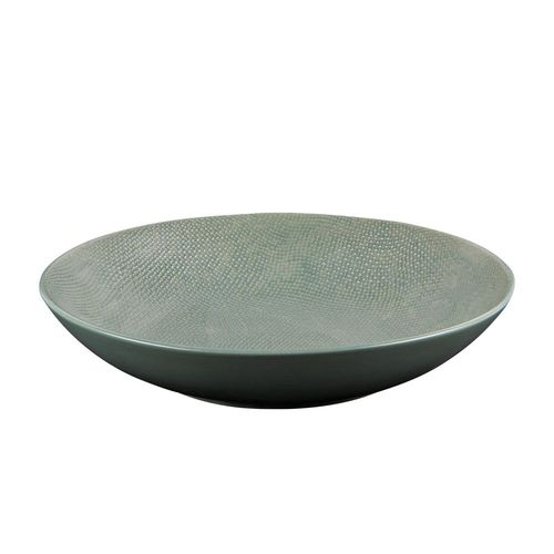 Grande Assiette Creuse Vésuvio Sauge 25 Cm (Lot De 6)