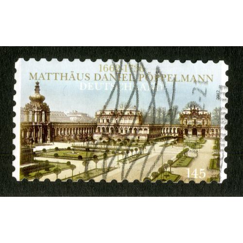 Timbre Oblitéré Deutschland, 1662-1736, Matthaüs Daniel Pöppelmann, 2012, 145