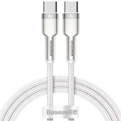 Baseus Cafule Series câble USB-C vers USB-C Métal 100 Watt 1 mètre Blanc