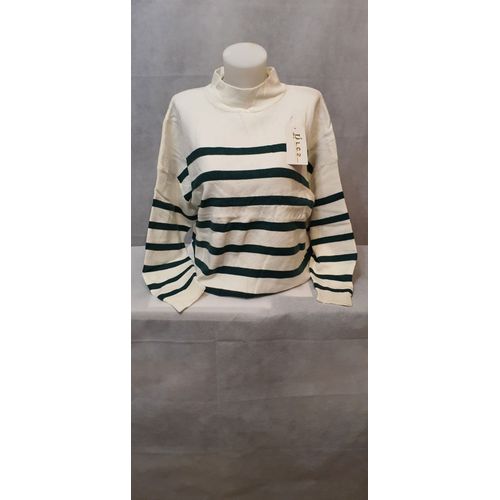 Pull Col Montant Blanc Femme By-L-Studio Paris Taille Unique