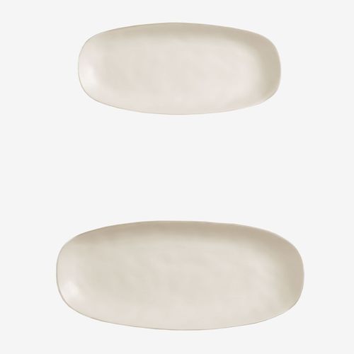 Lot De 2 Plateaux Belvere Blanc Gardenia